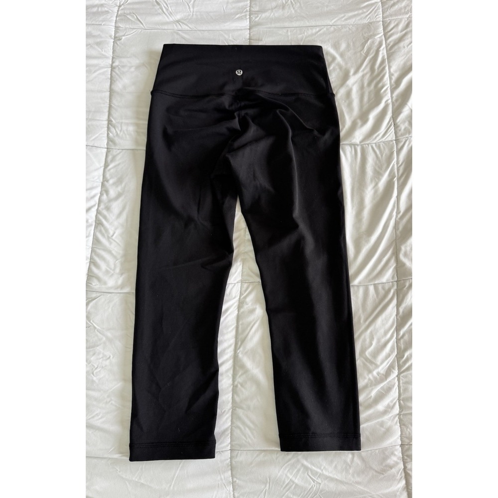 Lululemon Leggings Sz 8 Black Wunder Under Crop Hi-Rise FullOn Luxtreme 21" Luon - Picture 5 of 8
